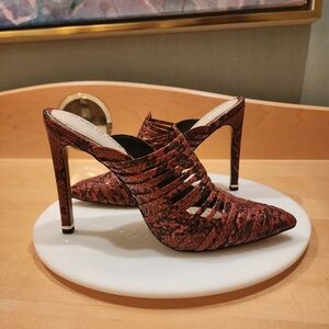 🔥Kenneth Cole Orange Leather Mule